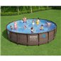 Bestway Power Steel 549x122 cm pool inkl patronfilterpump, stege och poolskydd