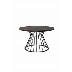 Tropea Dining Table - Black Steel / Grey Spray Glass