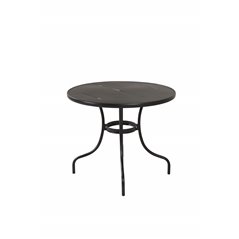 Nicke Dining Table - Black Steel - ø90cm