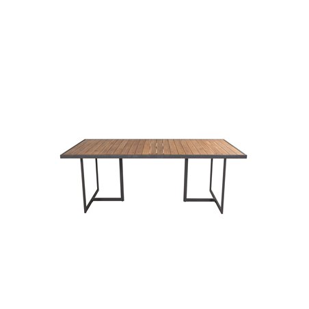 Khung illallinen Table - Black Steel / Acacia (teklook) - 200*100cm