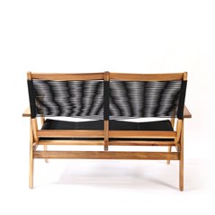 Peter Sofa Bench - Black Rope / Acacia KD