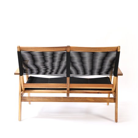 Peter Sofa Bench - Black Rope / Acacia KD