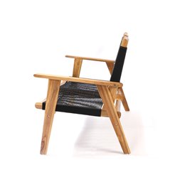 Peter soffa Bench - Svart Rep / Acacia KD