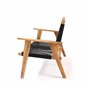 Peter soffa Bench - Svart Rep / Acacia KD