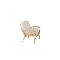 Moana lounge chair- bamboo/white cushion