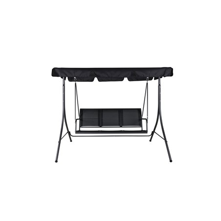 Montreal 3-seater swing - black frame/black textilene