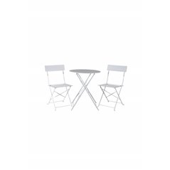 Marseille Foldable steel bistro set  - White