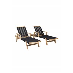 Little John Sun Lounge - Black Rope / Acacia, Chania Side table ø 40 - Acacia_1