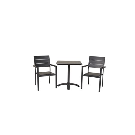 Colorado70*70 Black/Black, Levels Chair (stackable) - Black Alu / Black Aintwood_2