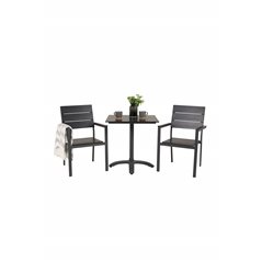 Colorado70*70 Black/Black, Levels Chair (stackable) - Black Alu / Black Aintwood_2