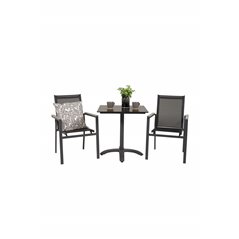 Colorado70*70 Black/Black, Parma Chair - Black/Grey_2