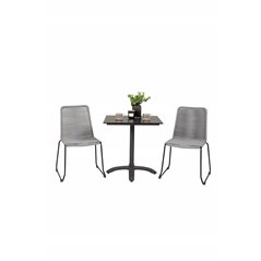 Colorado70*70 Black/Black, Lindos Chair - Black/Grey_2