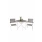 Parma Café Table ø90 - White/Grey, Levels Chair