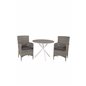 Parma Café Table ø90 - Valkoinen / Harmaa, Malin Armchair Harmaa/Grey_2