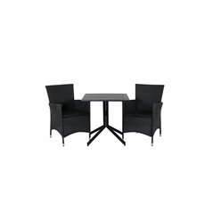 Way café table 70*70, Knick Armchair  - Black_2