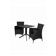 Way café table 70*70, Knick Armchair  - Black_2