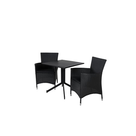 Way Café Tabell 70 * 70, Knick Fåtölj - svart_2