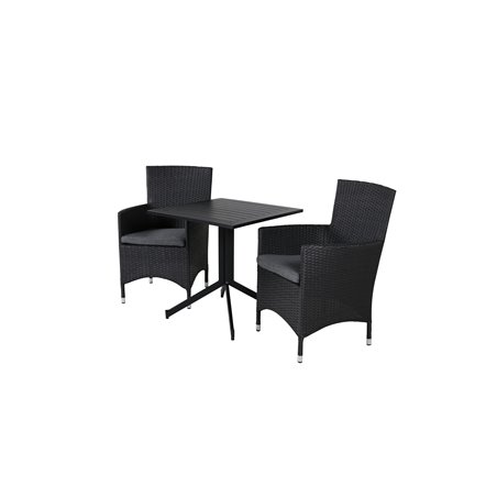 Way Cafébord 70 * 70, Malin Lænestol - Sort / Grå_2