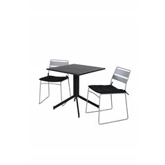 Way café table 70*70, Lina Dining Chair - Grey_2