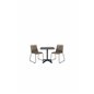 Colorado70*70 Black/Black, Lindos Stacking Chair - Black Alu / Latte Rope