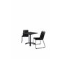 Colorado70*70 Black/Black, Lindos Stacking Chair – Black Alu/Black Rope