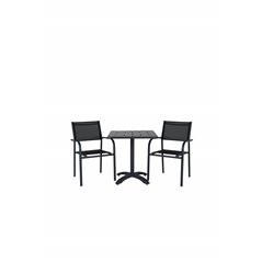 Colorado70 musta/musta SanTorini Arm Chair Black Alu/Black Textilene (käytetty)