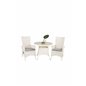 Volta Table ø 90 - White/Glass, Padova Chair