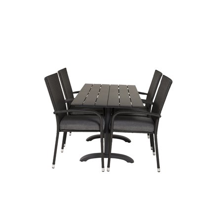 Denver 70*120 Black/Black, Anna Chair - Black_4