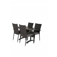 Denver 70*120 Black/Black, Anna Chair - Black_4