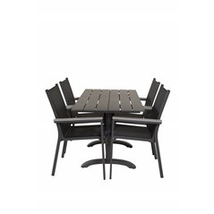 Denver 70*120 Black/Black, Parma Chair - Black/Grey_4