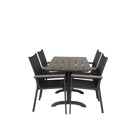 Denver 70*120 Black/Black, Parma Chair - Black/Grey_4