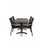 Denver 70*120 Black/Black, Parma Chair, Black/Grey