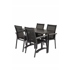 Denver 70*120 Black/Black, Parma Chair - Black/Grey_4