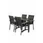 Denver 70*120 Black/Black, Parma Chair, Black/Grey