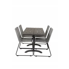 Denver 70*120 Black/Black, Lindos Chair - Black/Grey_4