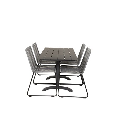 Denver 70*120 Black/Black, Lindos Chair - Black/Grey_4