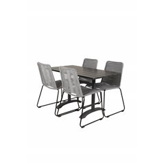 Denver 70*120 Black/Black, Lindos Chair - Black/Grey_4