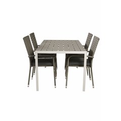 Break Table 150*90 - White/Grey, Anna Chair - Grey_4