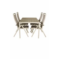 Break Table 150*90 - White/Grey, Albany 5:pos Chair - White/Grey_4