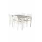 Break pöytä 150*90 Valkoinen/Grey SanTorini Arm Chair (Valkoinen alu/valkoinen tekstiili)