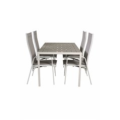 Break Table 150*90 - White/Grey, Copacabana Recliner Chair - White/Grey_4