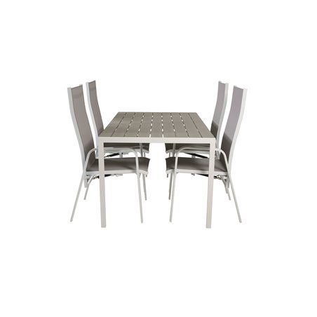 Break Table 150*90 - White/Grey, Copacabana Recliner Chair - White/Grey_4