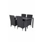 Break pöytä 150*90 Black/Black, Malin Armchair - Black/Grey