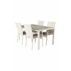 Break Table 150*90 - White/Grey, Anna Chair - White_4