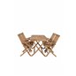 Kenya Dining Table 120*70*H75 – Teak, Kenya Folding Chair – With Armrest