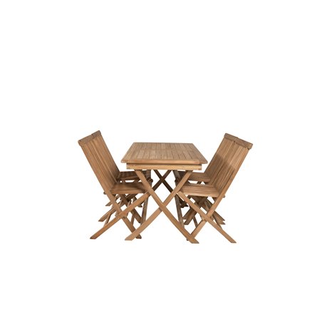 Kenya Dining Table 120*70*H75 – Teak, Kenya Folding Chair W/o Armrest – Teak_4