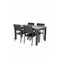 Albany Bord - 152/210 - Sort / Grå + Levels Chair (stabelbar) - Sort Alu / Sort Aintwood_4