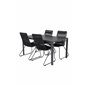 Break pöytä 150*90 – Black/Black, Bois Armchair – Black Alu/Black Rope