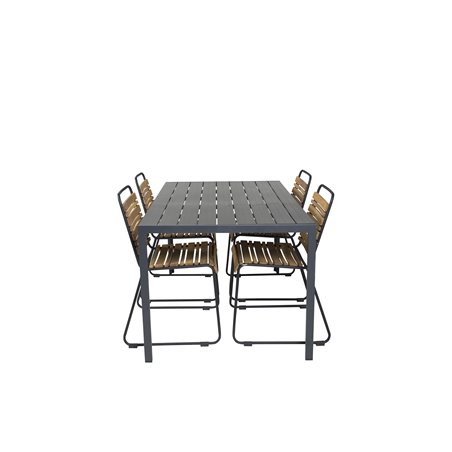 Break pöytä 150*90 – Black/Black, Bois Dining Chair – Black Alu