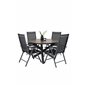 Llama Round Dining Table 120 - Black Alu / Brown HPL Pääartikkeli: Black/Black_4